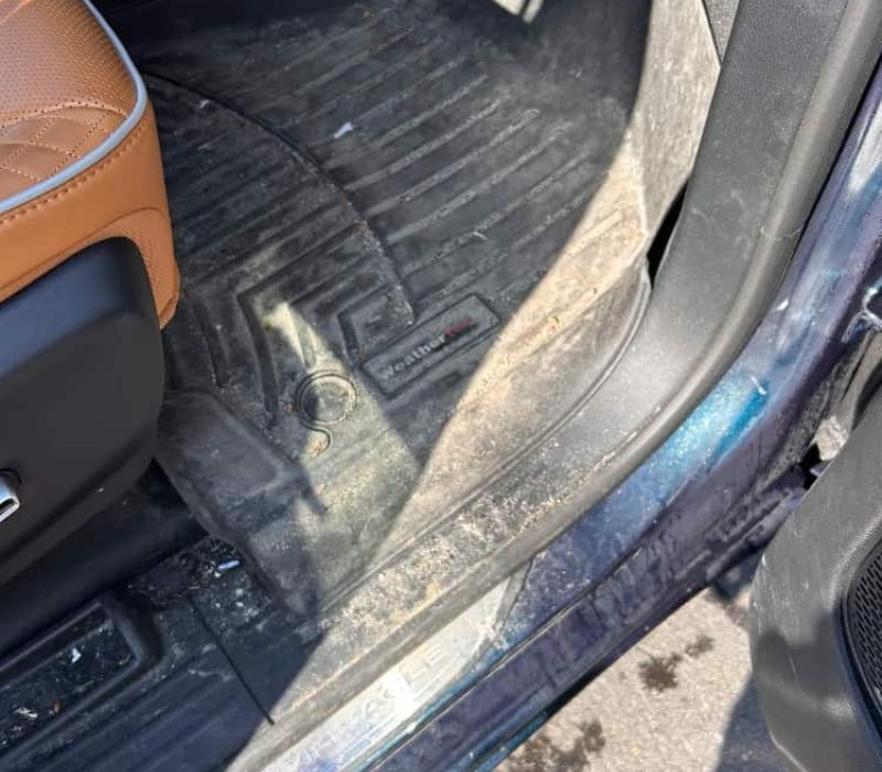 Passenger side interior before