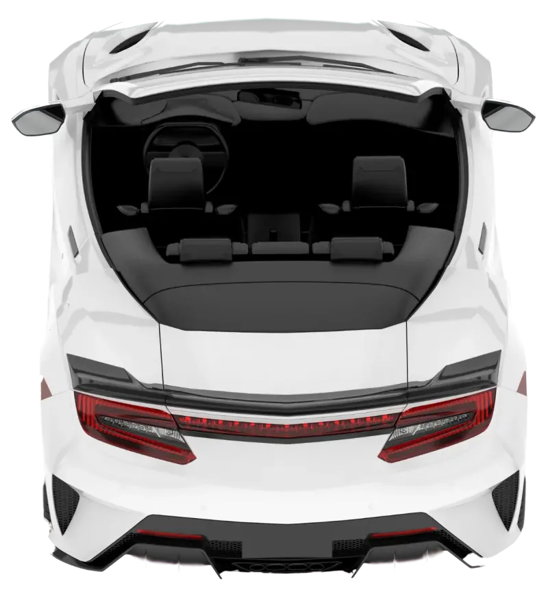 white car overhead view